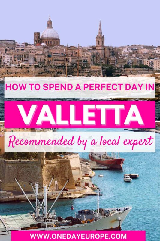 A Perfect One Day In Valletta Itinerary pin
